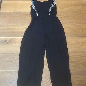 Old Navy Black Jumpsuit with Embroidery